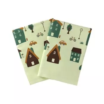 Tsubame a towel manufacturer founded in 1912 in These bath towels feature gauze and pile fabric in a green cityscape These are made of cotton and are зелёный