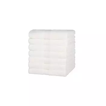 Tsubame Towels Face Towel Set of Organic Made in Established in Solid Highly Suitable for Babies and Sensitive White Nanairo 7, 100% Cotton, Japan,