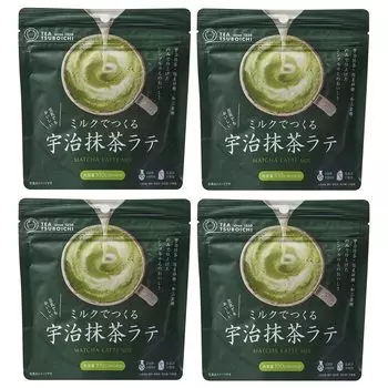 Tsuboichi Seicha Honpo Uji Matcha Latte, приготовленный на молоке, 100 г. Пакетики с порошком матча от отечественного производства Wasanbon, без добавок, без молочных продуктов (4 Латте)