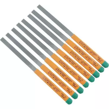 Tsubosan File Set of 8 Medium Medium Flat 100mm HI00802