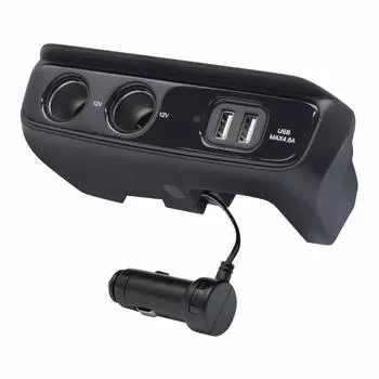 Tsuchiya Yac Блок питания с розетками для Toyota Yaris и Yaris Black, специфичный для автомобиля, крестообразный, (SY-YA4) чёрный