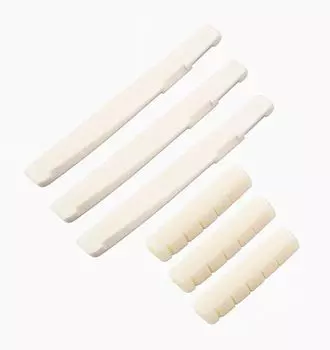 TSUCIA Guitar Bridge Nut Saddle Replacement Parts Made of Real Beef Bone for Acoustic Guitar Sounds Great Sets & (3 6pcs)