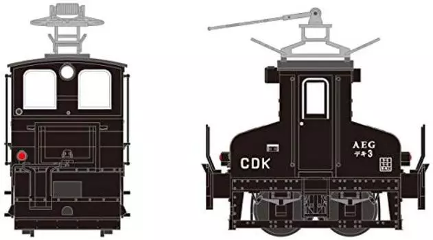 Tsugawa Yoko HO Gauge Choshi Electric Railway Deki 3 Электровоз 18007 Железнодорожная модель Электровоз (Характеристики Bugel/Цвет корпуса чёрный