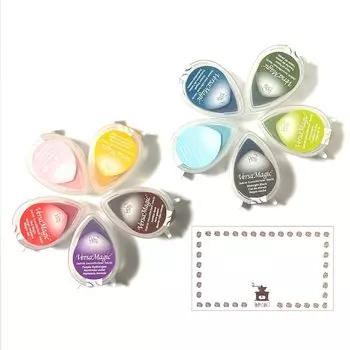 TSUKINEKO Versa Magic Dew Drop Ink Pad Ink 10 Color Set Stamp Pad Lucky Stamp Original Card Tsukineko