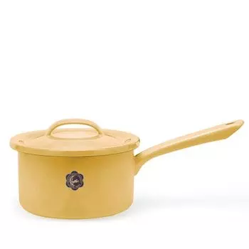 Tsukitoji Saucepan 16cm One Hand Pot with Lid Enamel Made in Japan IH Compatible Camel