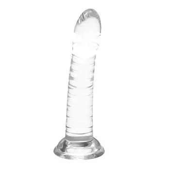 Tsukitoy Анальная пробка Силикон для начинающих Тонкая анальная пробка Нить Анальные бусины Анальное расширение Прозрачный для начинающих с присоской Прозрачный S -