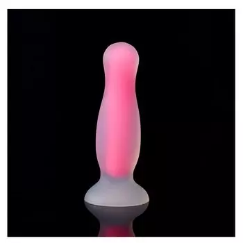 Tsukitoy Luminous Anal Plug Small Anal Beads Dildo for Beginners and Thin Women Anal Plug Versatile SM Anal Expansion Restraint - Pinksrubber