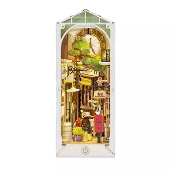 Tsukurun официальное руководство Robotime 3D Wood Puzzle Book Nook Series Desu® [Продажа в Японии/Японский язык включен] (Солнечный город) белый