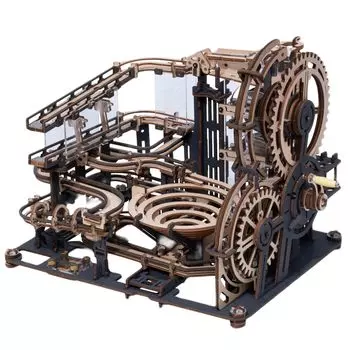 Tsukurun японское руководство по эксплуатации Robotime Moving 3D Wooden Puzzle Coaster Series Night Desu® [Официальный продавец/Японский включен] (Мраморный город)