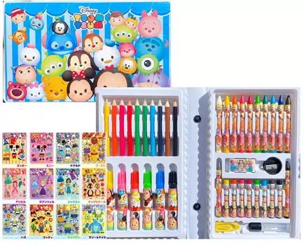 Tsum Tsum набор для рисования канцелярские принадлежности 42 вида Художественный набор канцелярские принадлежности 1 Disney наклейка набор для рисования сумка для рисования цветные карандаши мелок