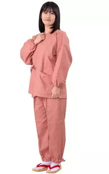 Tsumugi Weave Made in Japan [Ai-Ai] Women s Samue, Plain, (Pink)