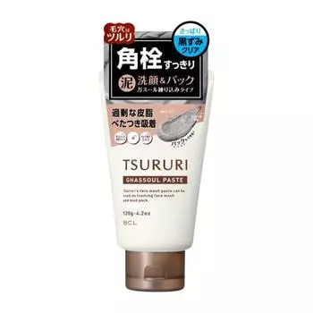 Tsururi facial cleansing paste gasoul 120g renewal facial cleansing foam clay pack scrub pore care dense foam