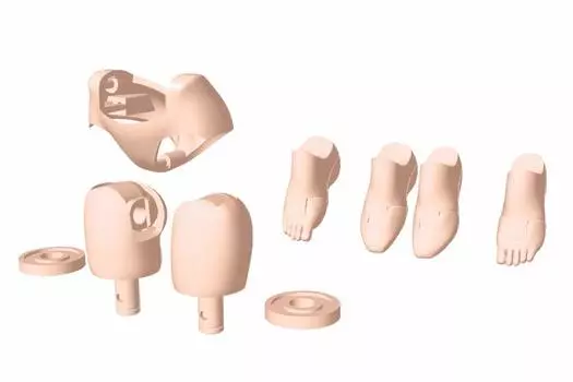 Tsuya Megami Device M.S.G 02 Bottoms Set Skin Color B Total Length Approx. 20mm 11 Scale Plastic Model KP569