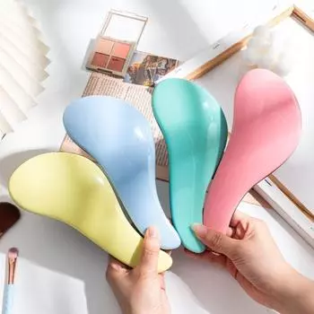 TT расческа для волос массажная расческа для кожи головы антистатическая цветная расческа для волос волшебная ручка расческа для детей/женщин m серебряный