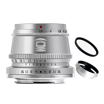 TTArtisan 35 мм большой ручной фиксированный фокус, подходящий для Fujifilm серии X формата F1.4 APS-C, диафрагма, фокус, объектив, камеры, серебристый цвет…