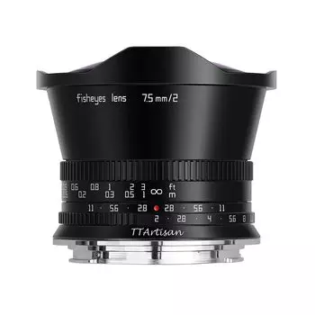 TTArtisan C Fisheye RF Mount Черный объектив Famous Optics Гарантия 2 года 7.5mm f/2 EOS-R APS-C