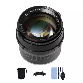 TTArtisan Master Optics 50mm C Super Aperture Manual Focus Lens A5000 A5100 A6000 A6100 A6300 A6400 A6500 A6600 Compatible black F1.2 APS- E-Mount