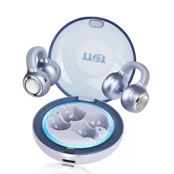 TTQT Наушники-клипсы для ушей Индустриальные беспроводные наушники Bluetooth Открытый тип, не закрывающий уши Bluetooth-наушники, оснащенные светодиодным кольцом синий
