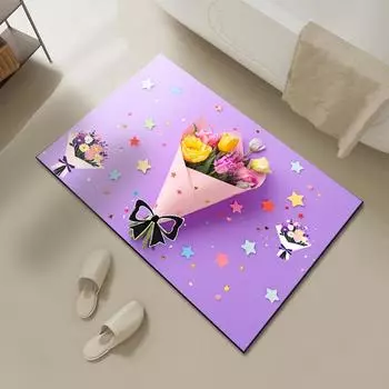 Туалет Диатомовая грязь Бытовой впитывающий коврик для ног Коврик для мытья посуды Коврик для ванной комнаты Впитывающий нескользящий Быстросохнущий Удаление пыли 40 * 60Cm diatom mud