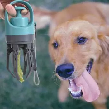 Туалет для домашних животных, переносной уличный мусорный мешок, туалет для собак, шестикогтистый совковый дозатор фекалий Туалет для домашних животных, переносной уличный мусорный мешок, туалет для собак зелёный