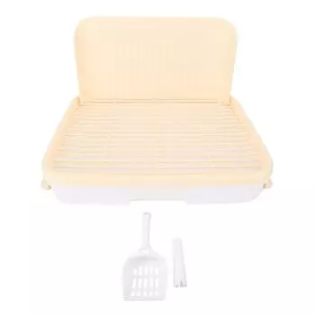 Туалет для дрессировки собак с писсуаром, большой размер, легко чистить, герметичный, устойчивая конструкция, горшок для щенков бежевый