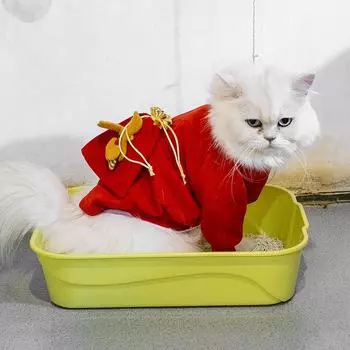 Туалет для котят: Полузакрытый, высокий, антиразбрызгивающий туалет для кошек Cat litter box