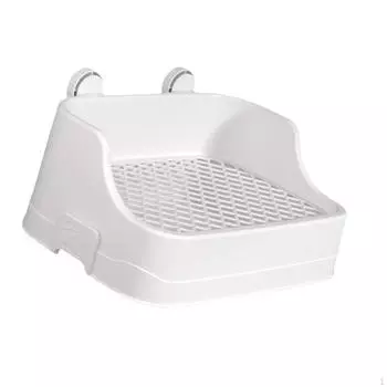 Туалет для морской свинки, подстилка, легко моется, с высокой перегородкой, уголок для туалета для домашних животных, для хомяка белый