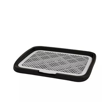 Туалет для собак большой, анти-брызг с колонной, можно смыть, бытовой плоский писсуар для собак, горшок One Size чёрный