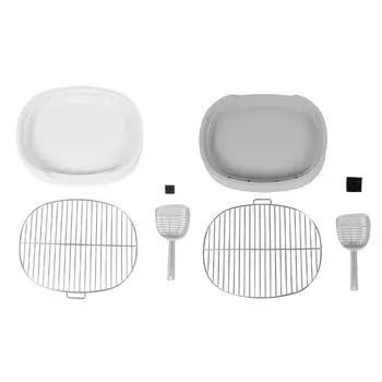 Туалет для собак из полипропилена, легко моется, туалет для обучения щенков весом от 3,3 до 13,2 фунтов, маленький и средний White