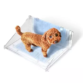 Туалет для собак, поддон для туалета для домашних животных, магнит, обычный размер, легко моется, акрил, прозрачный, стильный, дрессировочный, остается на месте, простое сиденье для унитаза, фиксированный корпус