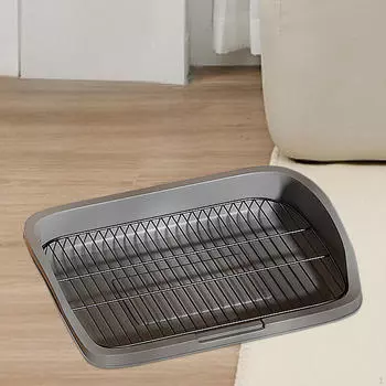 Туалет для собак, товары для домашних животных для маленьких и средних решеток, портативный держатель для подушечек для щенков Gray L