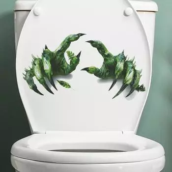 Туалет для ванной комнаты Green Finger с наклейками для домашнего декора 25*29CM/fun-m163