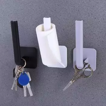 Туалет Кухня Ванная Самоклеящийся Настенный Крючок Вешалка Для Рулонов Бумаги Вешалка Для Салфеток Держатель Для Полотенец чёрный