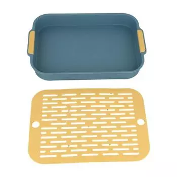 Туалет с лопаткой, лоток для кошачьего туалета, пластиковая решетка, туалет для хомяка, туалет для морской свинки, лоток для мусора S жёлтый