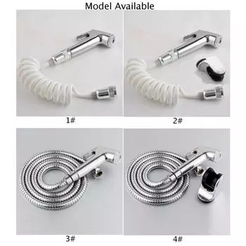 Туалет Shattaf Adapter Spray Handheld Bidet Shower Head Настенный кронштейн Набор шлангов 2#