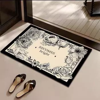 Туалет Силиконовый коврик для двери Диатомовый грязепоглощающий нескользящий коврик для ванной комнаты 30 * 50cm-Diatom mud