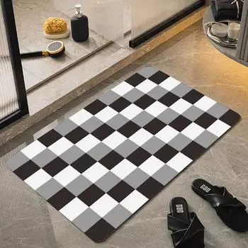 Туалет Ванная комната Туалет Вход Нескользящий Впитывающий Коврик Для Ног Nordic Дверной Коврик Придверный Коврик Crystal Velvet Ножной Коврик 60*90