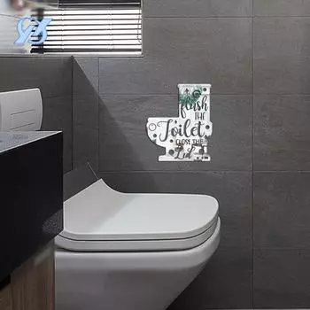 Туалет зеркало акриловая настенная наклейка туалет ванная комната настенный фон наклейка креатив