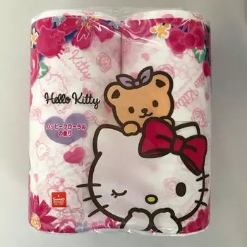 Туалетная бумага Hello Kitty 4 рулона, двойная, 24 шт.