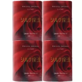 Туалетная бумага Kono Paper Silk Moisturizing Toilet 4 рулона x 4 упаковки двойные x 4 P-Aid (35м рулоны)