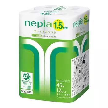 Туалетная бумага Napia Premium Soft в рулоне 45 м без запаха 12 рулонов 1,5x (двойной) белый