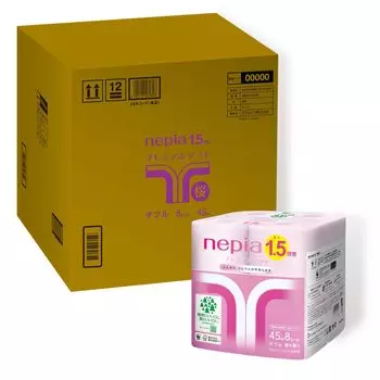 Туалетная бумага Napia Premium Soft в рулоне 45 м с ароматом цветущей вишни 64 рулона Рулоны x 8 1,5x (двойной) (цвет сакуры) (8 упаковок) [Кейс Продукт] розовый