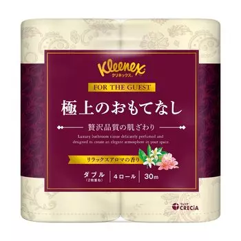 Туалетная бумага Nippon Paper Crecia Kleenex Superb 4 рулона 4 рулона x 10 упаковок 40 рулонов Бумага, для гостеприимства, ароматизированная, (двойной) знак равно