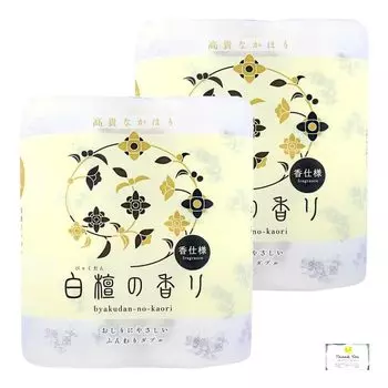 Туалетная бумага Shikoku special paper с ароматом сандалового дерева, 8 рулонов, 2 рулона, оригинальная карта для оптовой покупки прилагается (4 сумки) +