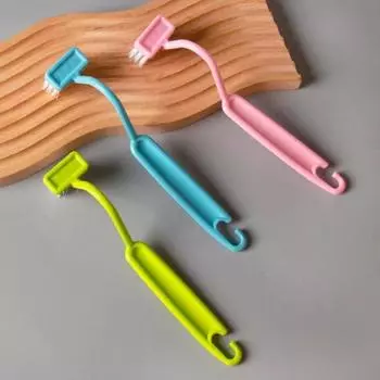 Туалетная щетка Полезные вещи для кухни S-образная Karcher Портативная щетка для мытья посуды Инструменты для чистки автомобиля Наклонная ручка Принадлежности для ванной синий