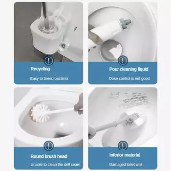 Туалетная щетка Щетка Чистая Прозрачная Современная Минималистская Продукция Для Ванной Одноразовая Туалетная щетка Одноразовая Туалетная губка