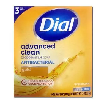Туалетное мыло Dial Gold 3 упаковки, 339 г x 1, 339 г