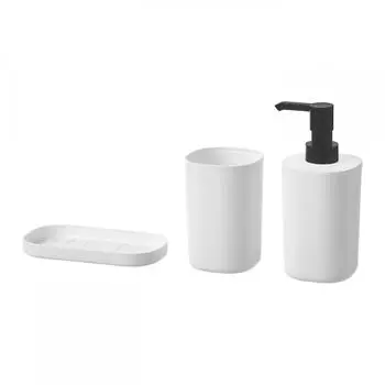 Туалетные принадлежности IKEA STORAVAN, 3 предмета, белый