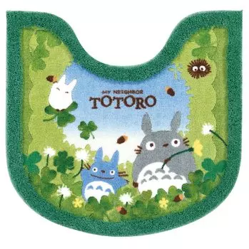 Туалетный коврик Senko My Neighbor Totoro Blue Sky Acorn 58 x 60 см с зеленым персонажем Тоторо Сделано в Японии Антибактериальный и устойчивый к запахам 34755 Прибл.