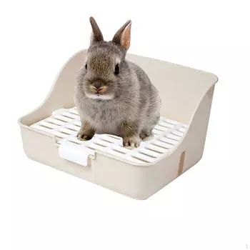 Туалетный лоток, прочный, антиразбрызгивающий унитаз, уголок для обучения горшку для хомяка, морской свинки белый